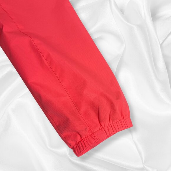 New Balance Dobby Mock Neck Bright Coral Windbreaker Jacket | Women's Size L - Picture 6 of 7